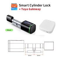 지문자물쇠 안전고리 사물함자물쇠 Tuya-앱 지문 RFID 카드 블루투스 유로 실린더 스마트 도어 잠금 알렉, 03 K1TYB30 30 GA_02 A35B35