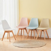 로얄다이아 에펠체어 큐브체어 에펠베이직체어 인테리어체어, 핑크, 1개