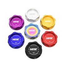 자동차 휠 너트 자동차 경주 JDM 오일 탱크 캡 MUGEN 스푼 스포츠 VTEC NOS HKS 엠블럼 필러 커버 개조된, 06 NOS_03 BLUE, 06 NOS_03 BLUE