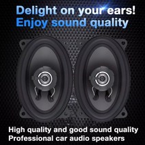 150W 24x6 인치 자동차 고음질 오디오 풀 레인지 동축 스피커 자동 트위터, 1개