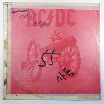 (중고LP 물세척)(빈티지) AC/DC/ FOR THOSE ABOUT TO ROCK/ 자켓 테이핑 전면에 글씨 있음/ 음반 상태 양호함