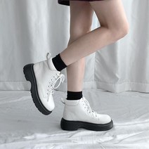 20대 여자선물 예쁜가죽단화 굽있는 여성워커 여자신발