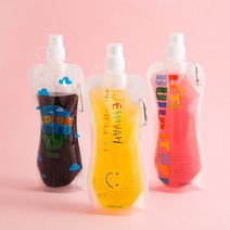 고집쟁이녀석들 메시지가 담긴 접는물병 스파우트파우치 480ml 3종, 1.빌드