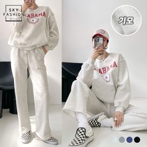 SKY패션 라밤 기모 트레이닝세트 루즈핏 트레이닝복 세트 포켓 맨투맨 밴딩 일자 바지 운동복 여성 트레이닝복세트