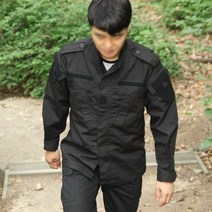 흑복 상의만 블랙 경호복 자켓 경비복 근무복 유니폼 작업복 (g384)