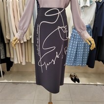 [JJ지고트(JJ JIGOTT)] JJ지고트 NC11 일러스트 H라인 스커트 GK3A0SK