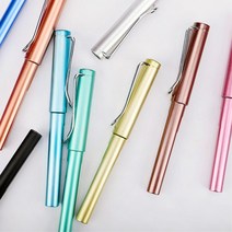손글씨 캘리그래피 볼펜 알루미늄 스틸만년필 대학생, 9-스틸만년필-블루