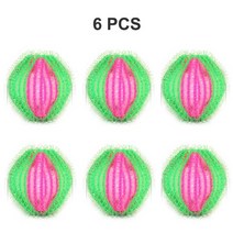 세탁 린트 리무버에 대 한 6PCS 애완 동물 헤어 리무버 공 재사용 가능한 건조기 나일론 개 고양이 세탁에 머리, [01] red green, 01 red green