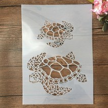 두바다 거북 DIY 레이어링 스텐실 벽화 스크랩북 색칠 엠보싱 앨범 장식 템플릿A4 29cm, 01 A