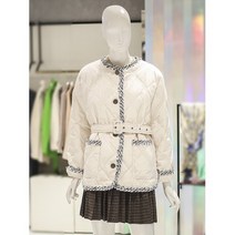 에이비에프지 AK분당점 ab.f.z 21FW 트위드 덕다운 패딩 점퍼 (AAV4HD01J)