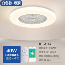 풀레뜨 천장형선풍기 인테리어조명 실링팬조명, T.B타입 화이트 리모컨+모바일앱