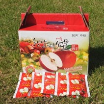 향토박이 달콤한 순수 사과즙 110ml 50포 한박스 경북 영덕, 빨간사과즙 2박스(100포), 1개