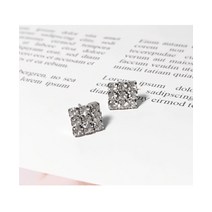 정사각 미니 큐빅 귀걸이