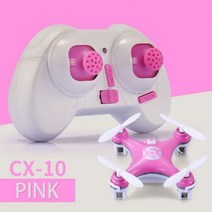 Cheerson CX10 미니 4CH 2.4G RC 원격 제어 무인 항공기 헬리콥터 LED CX 10 완구 어린이, Pink