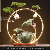 가정용분수대 미니분수대 자연가습기 무드등 수기운보충 물소리 물멍 실내 야외 원목 정원 조경 베란다 연못 가정용 분수대 제작 실내 인공폭포 미니 인테리어, 모델 A - 대형