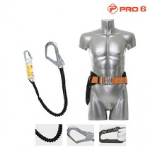 LVC PRO6 TA 011 원터치 엘라스틱 허리식 안전벨트 공사 용 현장 공구, 단품, 1개