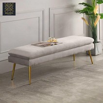 베드 소파 벤치 스툴 체어 현관 의류 매장 대기실 인테리어 소품 세트 빈티지 포인트, 프리미엄그레이100*45*42-플리스-탈부착세탁없음