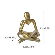 인테리어편집샵 스톤오브제 공예 Vilead 북유럽 추상 사상가 동상 수지 입상 사무실 홈 데스크탑 장식 수제 조각 미술, 04 New Golden