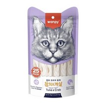 완피 고양이 습식 츄르 크리미퓨레 (참치&크랩), 25P, 7팩