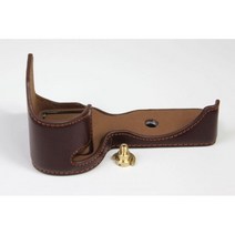 진짜 가죽 보호 하프 카메라 케이스 그립 소니 알파 A6600 용, Real Leather Coffee