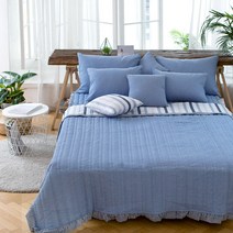 베드앤데코 쿨스킨 선염시어서커 여름이불, 스카이