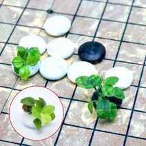 기타 바보사랑[헬로아쿠아]수초-하얀바둑알 미니 골든나나활착-작고 귀여운 어항꾸미기, 없음