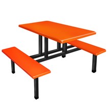 편의점 테이블 매점 야외용 철제테이블 테라스 마당, 레드 120x75x140cm+우산 구멍