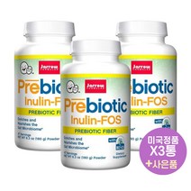 자로우 포뮬러스 이눌린 FOS 프리바이오틱스 6.3oz 분말 X3통 Jarrow 사은품 증정