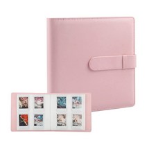 필름 카메라 폴라로이드 사진기 플로라이드 인화 미니 Instax Mini 11 9 8 용 PU 가죽 카메라 케이스 (숄더, 12 Pink  Album
