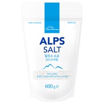 네이처모닝 알프스 미네랄 소금 600g 굵은입자 펄솔트 독일직수입, 굵은입자 600g, 1개