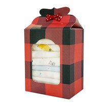 하라로이 가제손수건 출산선물패키지 블랙체크