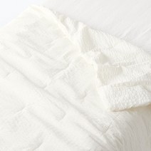 무인양품 MUJI 면 서커 얇은 이불, 오프화이트