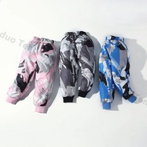 Tengduo 아동 스키바지 패딩바지 카무플라주 패턴 남아여아 유니크 보온 겨울팬츠
