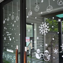 꾸밈 해피 크리스마스 눈꽃 포인트 스티커, I타입