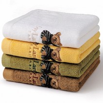 기라로쉬 베어자수 세트 수건 타올 돌 답례품 결혼 선물용 개업 어린이, 백색, 10매