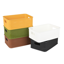 마이스타일 직T 라탄바스켓 4호(브라운 화이트 그린 옐로), 블랙