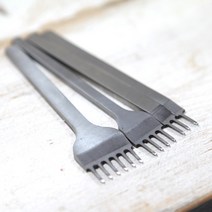 로스킨 가죽공예 다이아몬드 치즐 세트 목타(날 간격 4mm 4개한세트), 1세트