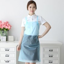 데코에버 반투명 방수H형(소) 앞치마, 하늘