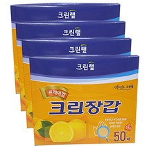 크린랲 프리미엄 크린장갑 50매, 4개
