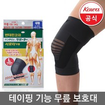 반테린코와서포터 무릎보호대 테이핑요법 의료기기, 블랙-M