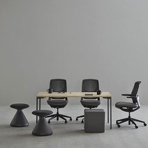 데스커 1600x800 베이직 책상 DSAD016, 상판-블랙/다리-블랙