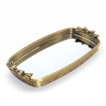 화장품정리모음전, 리본직타원거울쟁반(신주소)