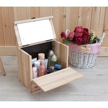 리빙루트 삼나무미니화장대 미니화장대, D.삼나무 큐브화장대1단