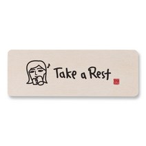 1AM 캘리그라피 도어사인 직사각 14 x 5cm, Take a Rest (여자), 1개