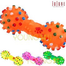 쥬쥬베 돌출 삑삑이 아령 장난감 (색상임의발송), 색상임의-L (17cm), 1개