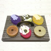 [네추럴엠제이] 한가위 신한복 수제비누세트+선물포장, 신한복+엽전+전통 6구세트+훈민정음 선물포장, 1 set
