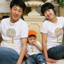 해피앤티 해피트리 가족티 반팔 패밀리룩