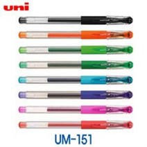 유니 시그노 유니볼 UM151 젤잉크 중성펜, 0.28mm, 0.28mm=블루