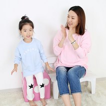 코코바닐라 봉쥬르 맨투맨 가족티 패밀리룩 아동 유아 티셔츠