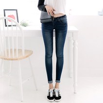 지기젠 여성용 청바지 울트라 스판 워싱 파핑 스키니 진